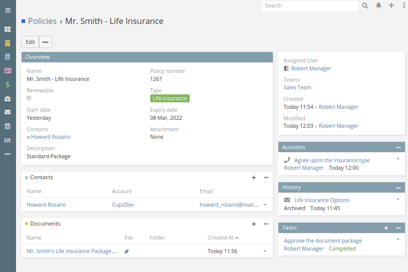 CRM solutions for insurance companies