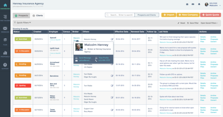 CRM tools for insurance brokers